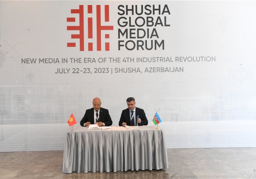 Susa Qlobal Media Forum cercivesinde &ldquo;ARB 24&rdquo; telekanali ile Qirgizistan televiziyasi arasinda memorandum imzalanib